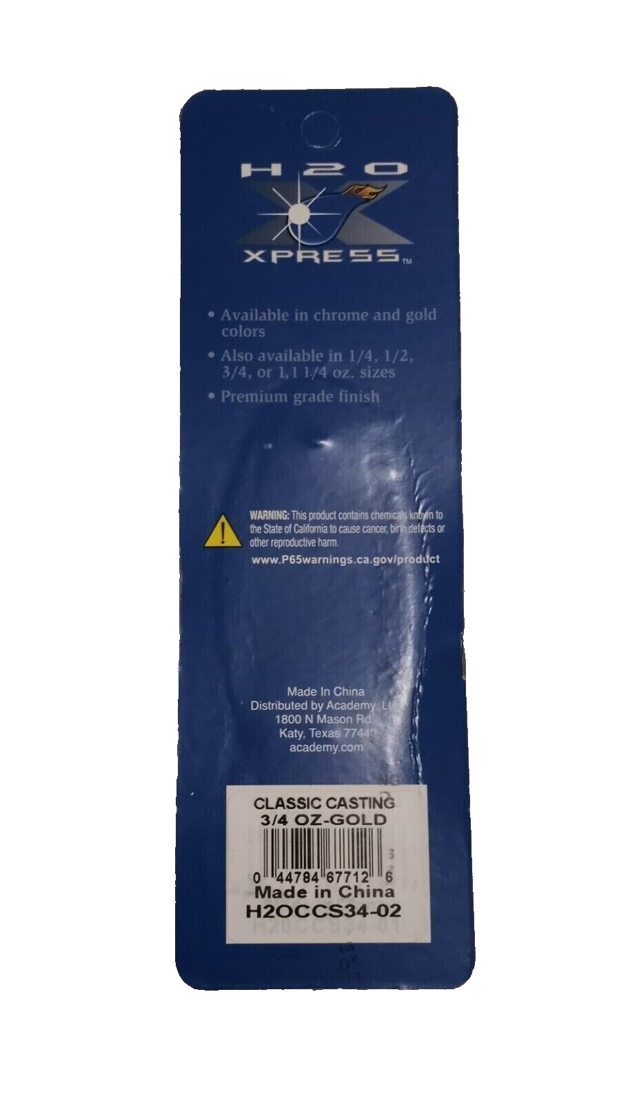 3 x H20 Xpress Classic Casting Spoon 3/4 Oz - 4" Gold Spoons