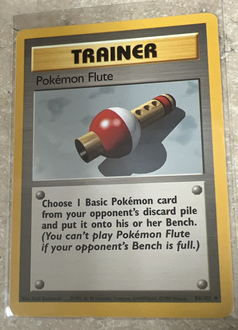 Pokémon TCG Pokemon Flute Base Set 86/102 Regular Shadowless Uncommon