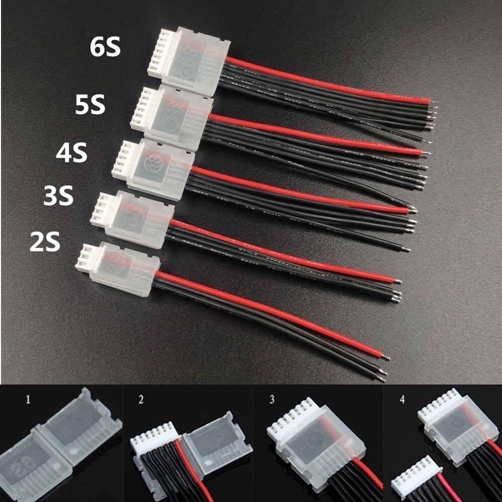 5 pz 10 cm 22 AWG Lipo Bilanciamento Batteria Cavo Spina Maschio con