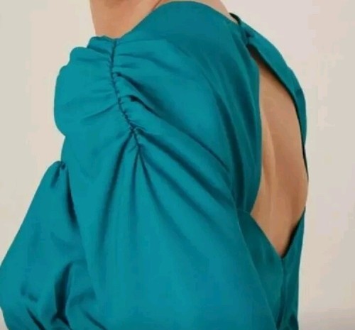 Monsoon Penny Enchanted Teal Tiered Midi Dress Uk 16 Bnwt Green Victoriana - Picture 4 of 7