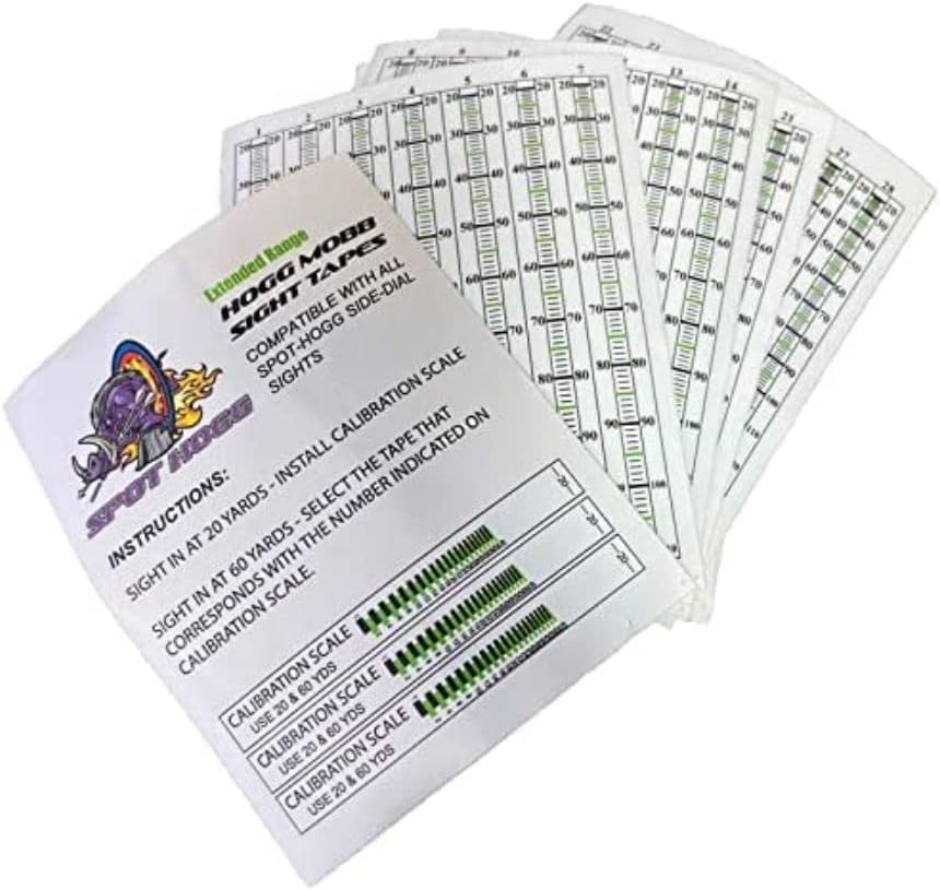 Archery Extended Range Replacement Sight Tape/Yardage Tapes 7445033258227 eBay