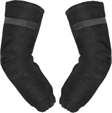 Leaseek Leather Welding Work Sleeves,Heat & Flame Resistant Arm Protection Garde