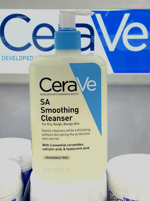 CeraVe SA Smoothing Cleanser サイン入り CeraVe SA Smoothing Cleanser Exfoliates Skin Cells Reduces