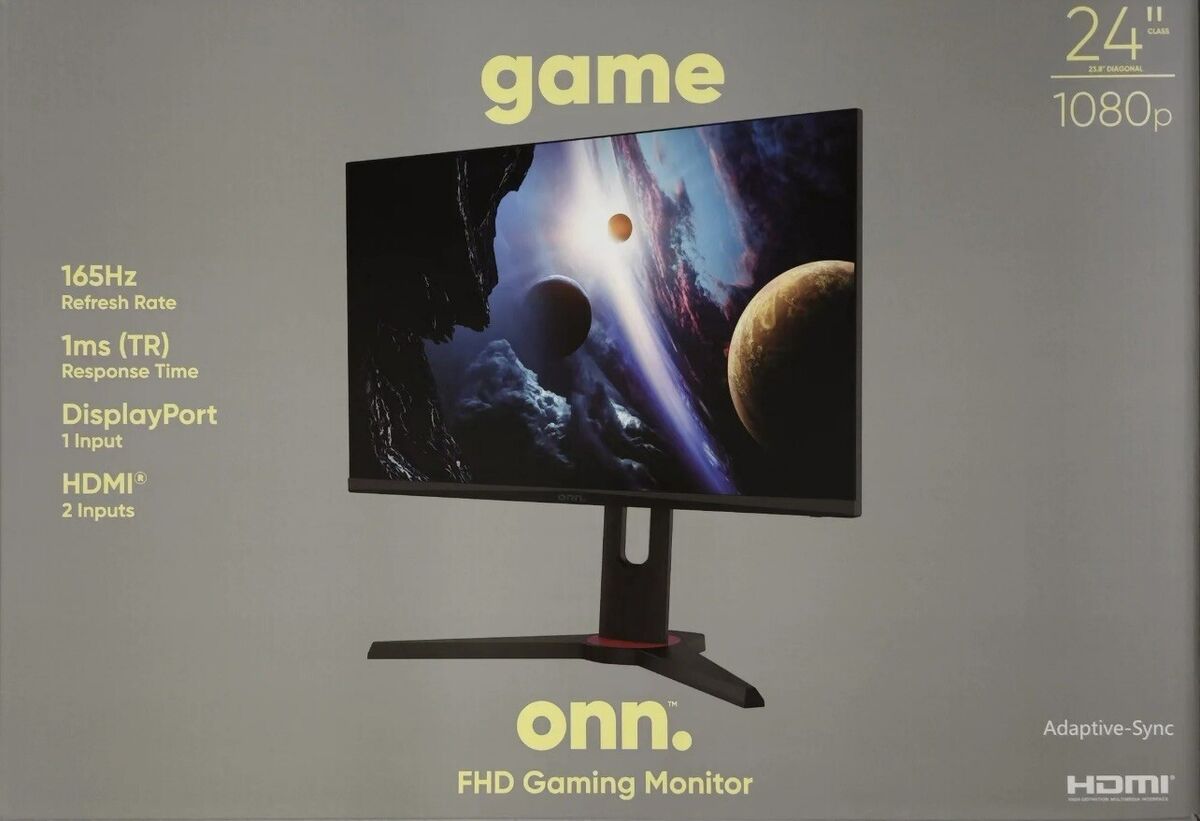 Onn. 24” FHD (1920 x 1080p) 165hz 1ms Adaptive sync Gaming Monitor  681131313308 | eBay Onn. 24” FHD (1920 x 1080p) 165hz 1ms Adaptive sync Gaming Monitor  681131313308 | eBay