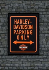 Harley Davidson Parking Only Canvas Poster Unique Wall Decoration Print A3 Size