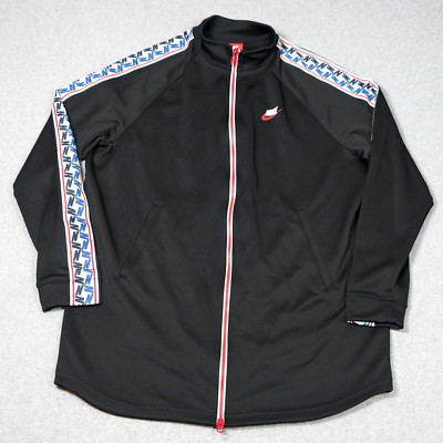 Nike NSW Taped Track Jacket Mens Large Full Zip Swoosh Centers