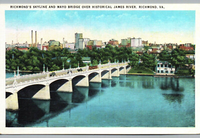 LOT of 7 Richmond VA Postcard City Skyline Buildings Views Virginia Old Cards