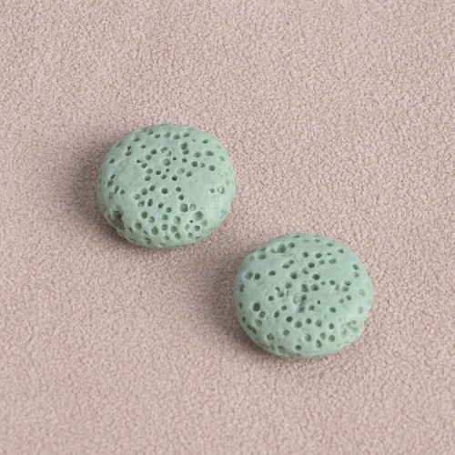 10 Stk Lava Stein 13mm Flache Runde Münze Form Lose Perlen - Bild 11 von 18