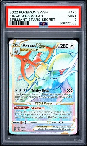 168695989 Arceus Vstar 2022 Pokemon SWSH Brilliant Stars-Secret #176/172 PSA 9