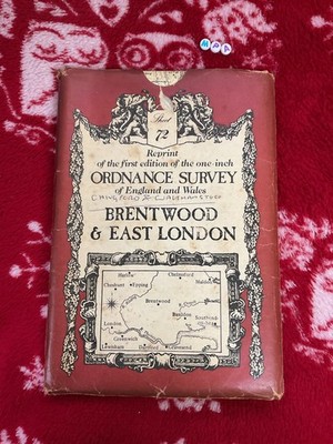 ORDNANCE SURVEY BRENTWOOD & EAST LONDON REPRINT SHEET ONE INCH MAP