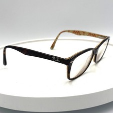 Ray-Ban RB 5228 5057 Dark Tortoise Red Logo Print Eyeglasses Mens Womens
