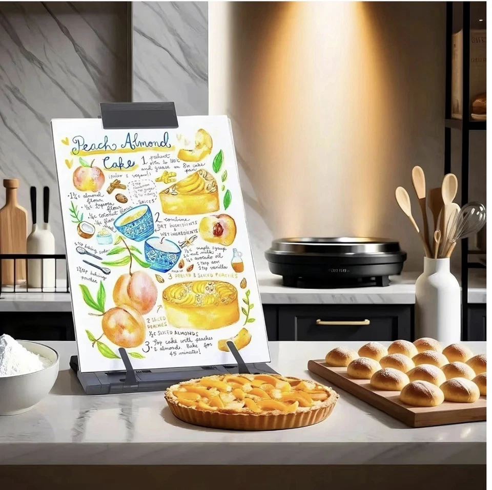 Desktop Document Holder Stand Metal Adjustable 7 Positions Office Reading - Image 3 of 4