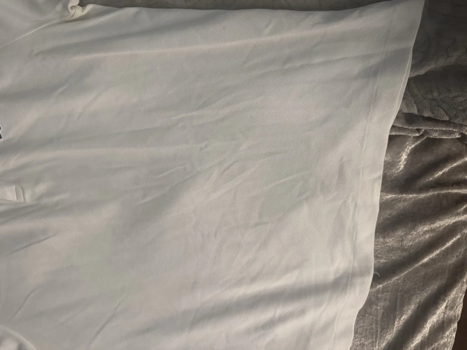 Lacoste Men's Short Sleeve Polo Shirt White Size 8 - Image 3 of 4