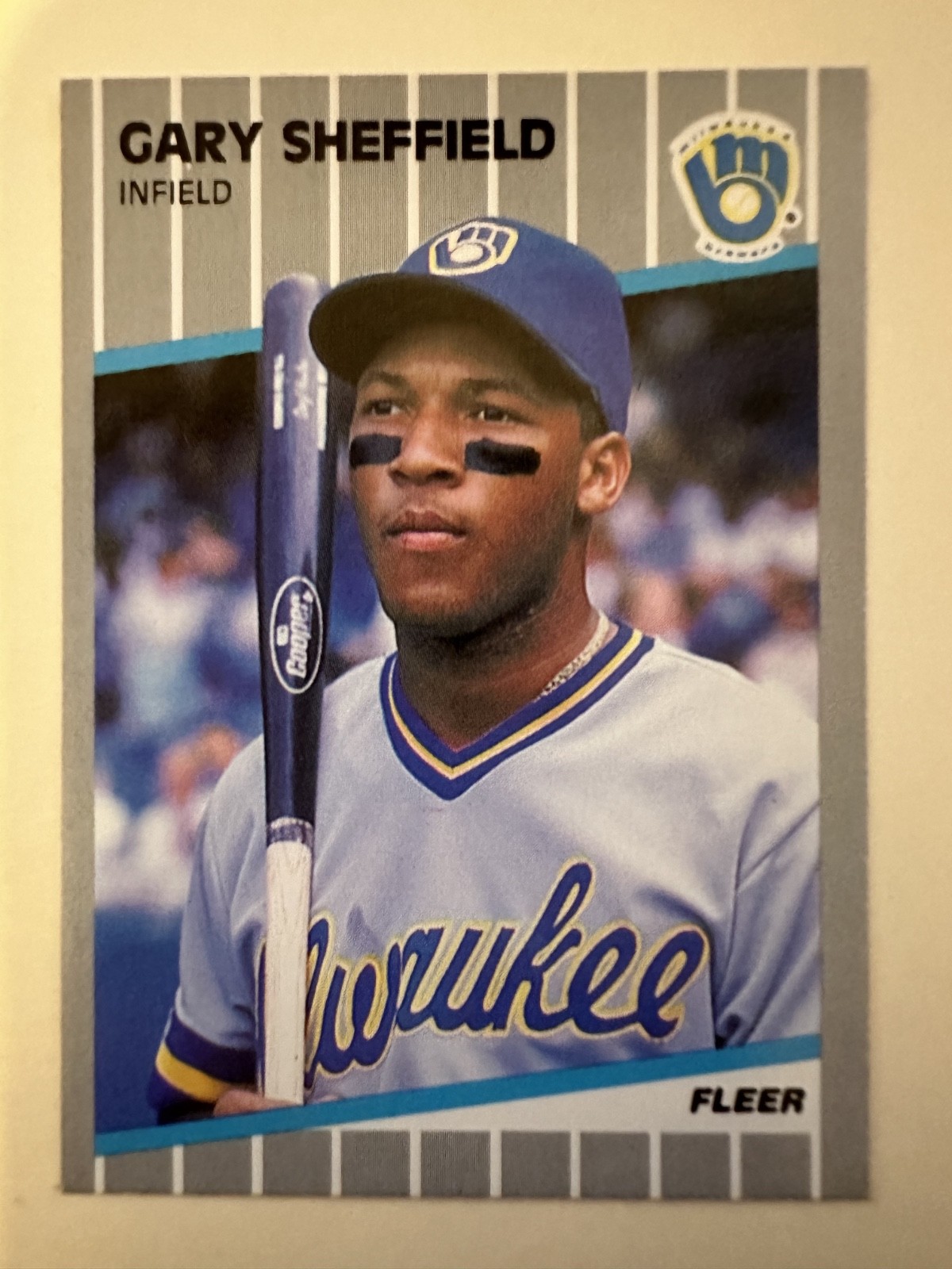 1989 Fleer #196 Gary Sheffield Glossy Excellent HOF