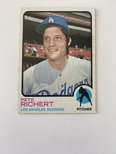 1973 Topps - Peter Richert #239 Los Angeles Dodgers Baseball Card FREE SHIPPING