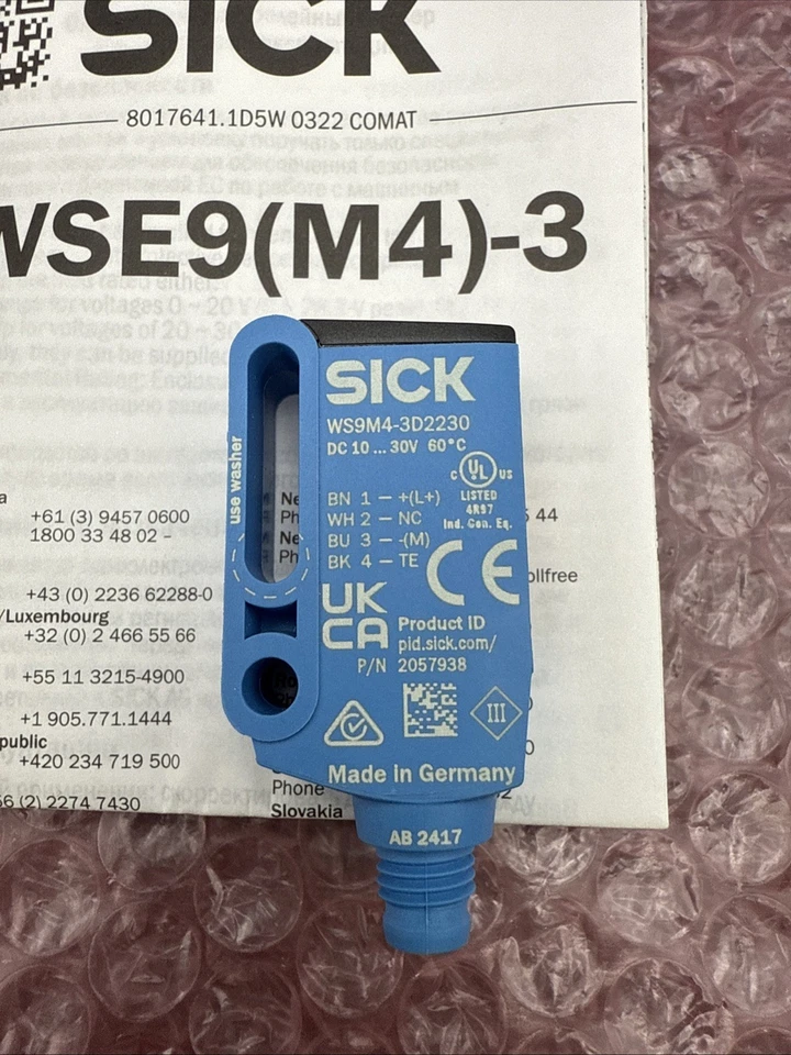 Sick WS9M4-3D2230 2057938 Through-Beam Photoelectric Sensor NEW - Image 2 of 4