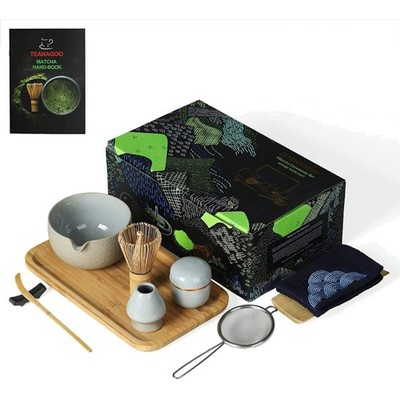 Matcha Set Bambus Keramik Teeschale Schneebesen Zeremonie Japanisch