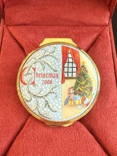 Halcyon Days Enamel Box 2008 Christmas Box