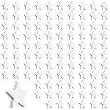100 PCS Small White Wooden Stars for Crafts 1 Inch, White Wood Stars for Craf...