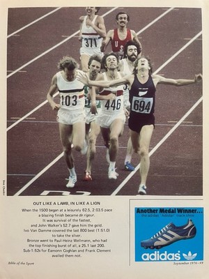 Adidas Running Shoe Ad                              John Walker Olympic Champion