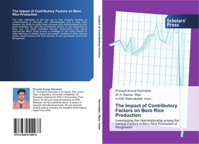 The Impact of Contributory Factors on Boro Rice Production Provash Kumar Karmoka
