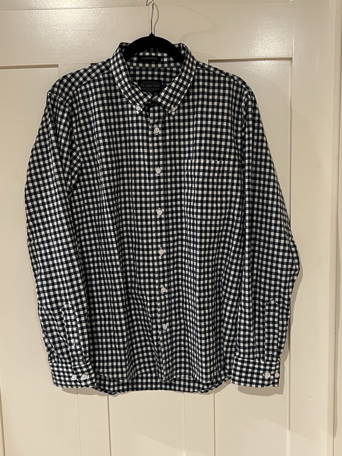 Pendleton Men Evergreen  Virgin Wool Button Down … - image 14