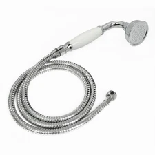 Handheld Shower Head 59" Hose High-Pressure Antique Rain Showerhead, Chrome