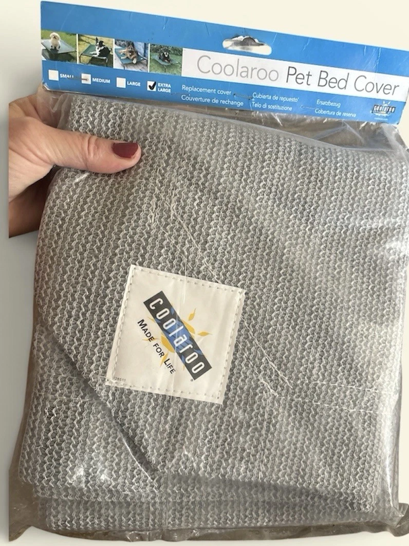 Coolaroo X-Large Elevated Dog Bed Replacement Cover Grey 43 X 32 Inches