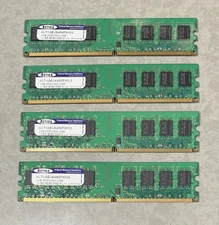 Lot of (4) ACTICA ACT1GEU64S8F800S [1 GB] DDR2-800 UNB RAM Modules