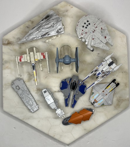 Hot Wheels Star Wars Diecast 10 LOT : Tie Fighter X-Wing Falcon & More SEE PICS - Picture 2 of 23