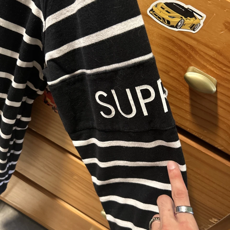 Sudadera Pullover Supreme Rayas Media Cremallera Foto 4 de 4