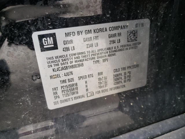 Alternador usado compatible con: Buick Encore 2017 1,4 grado A Foto 4 de 4