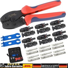 Solarstecker Crimpzange Stecker Buchse Kupplung mit Kabelverbindung MC4 2,5~6mm&sup2;