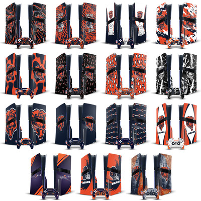 NFL CHICAGO BEARS VINYL SKIN DECAL FOR PS5 PRO DISC EDITION CONSOLE & CONTROLLER
