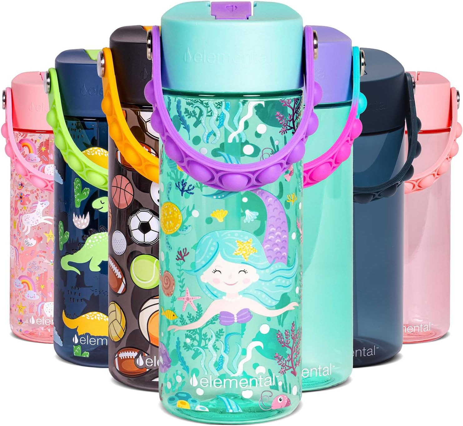 S For Kids - Splash Kids Water Bottle For School With Pop-it