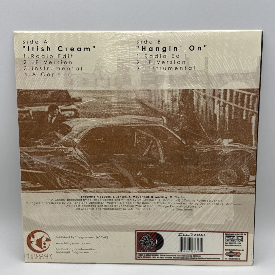 Doujah Raze Irish Cream Vinyl 12" Single Ill Boogie 2002 Hip Hop RAP SEALED NOS - Image 2 of 4