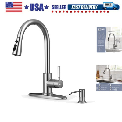 #ad #ad with Soap Dispenser and Pull Down Sprayer RV Single Handle Classic 3 Modes S... $129.18