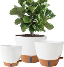 8/10/12 Inch Self Watering Pots for Indoor/Outdoor Plants | Large Plastic Plante