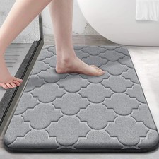 Super Water Absorbent Soft Memory Foam Bath Mat Non-Slip Bathroom Shower Rug