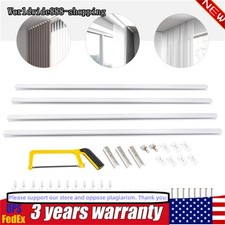 Curtain Track w/ Hooks 9ft-12ft Aluminium Ceiling Mount Curtain Tracks Scalable