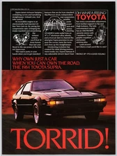Toyota Supra Sport Coupe Twin Cam Car Power Steering 1984 Vintage Print Ad