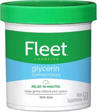 Fleet Laxative Glycerin Suppositories for Adult 50 Count (Pack of 1) 