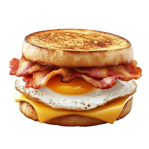 Bacon and Egg Muffin Fast Food Restaurant Self Adhesive Vinyl Sticker
