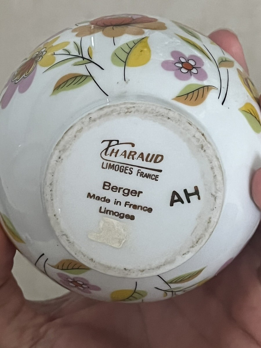 Lampe Berger Tharaud AH En Céramique - Décoration Fleurs Stylisées Moderne, Brûleur à Huile D'Occasion
