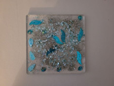 Petit plateau de table Déco carré 18x18 cm Strass et Pierres Déco