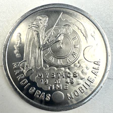 Mystics of Time Myths and Legends of Time Mobile, AL 1972 Mardi Gras Doubloon