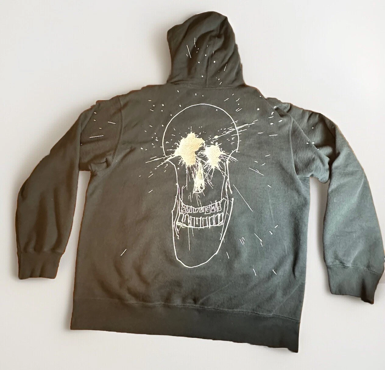 Sweat à capuche noir XL Supreme brodé Ralph Steadman Skull occasion