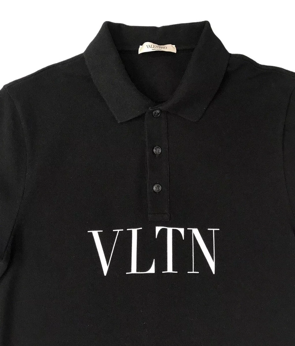 Authentic Valentino VLTN Print Men's Polo Shirt Made In Italy