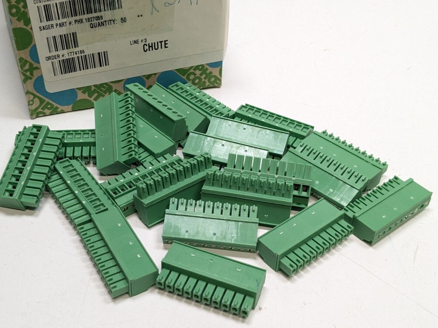Lot of 22 NEW Phoenix Contact Terminal Block Connector Plug Female Socket 10 Pos
