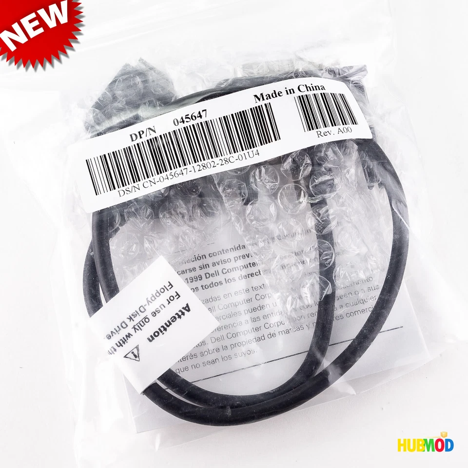 NEW DELL Latitude Laptop External Floppy Disk Drive Cable Parallel 053975 045647 - Image 3 of 3